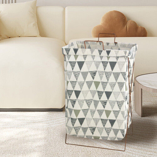 Foldable Laundry Basket with Waterproof Oxford Fabric 1