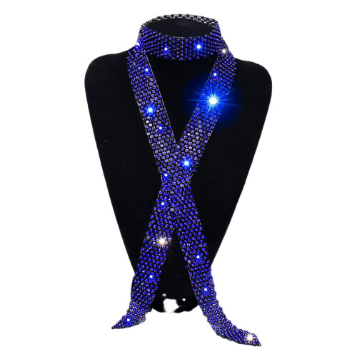 Herrslips med strass – justerbar, urholkad, blå 2