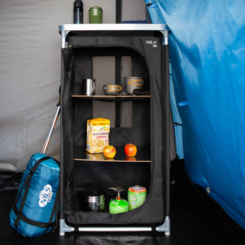 Camping-Schranktisch mit Ablageflächen 2