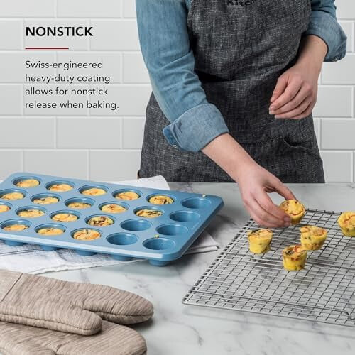 24-Cup Nonstick Aluminized Steel Mini Muffin Pan 2