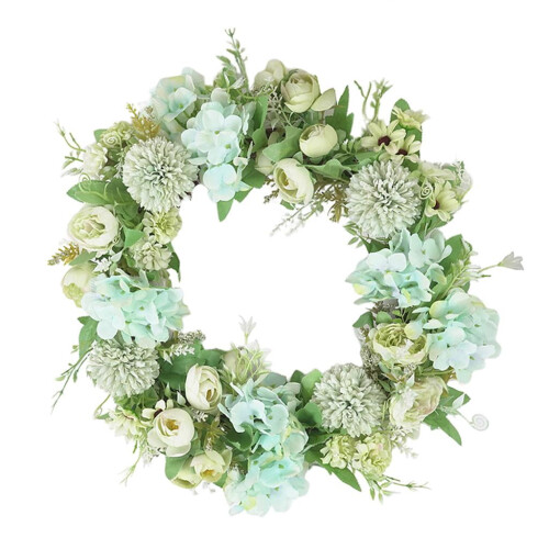 Artificial Peony Flower Wreath 40cm Silk 1
