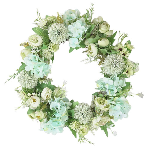 Artificial Peony Flower Wreath 40cm Silk 2