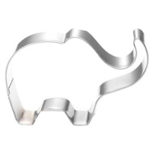 Cortador de biscoitos em forma de elefante, em aço inoxidável, 8,1 x 5,2 cm