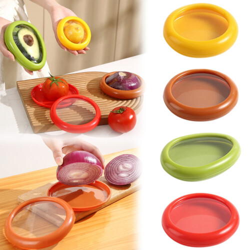 Scatole per alimenti a forma di frutta: avocado, cipolla, pomodoro,