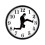 Ceas de perete Silly Walk în stil Monty Python, decor silențios 1