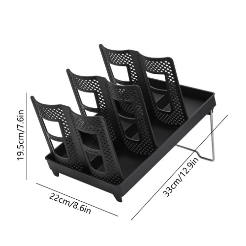 Porta bicchieri di plastica con staffa – 6 scomparti, 2