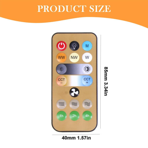 Wireless 3-Speed Fan & Light Remote for E27 Ceiling Fans 2