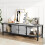 Βάση τηλεόρασης 58 ιντσών με ανοιχτά ράφια και 2 ντουλάπια 2