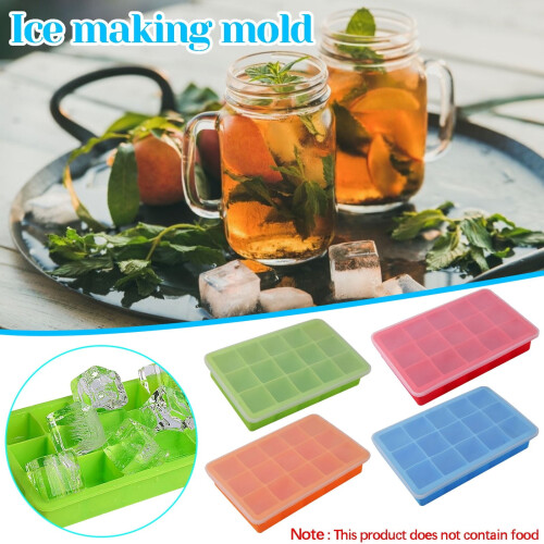 Silicone Ice Tray 15-Cube with Lid 2