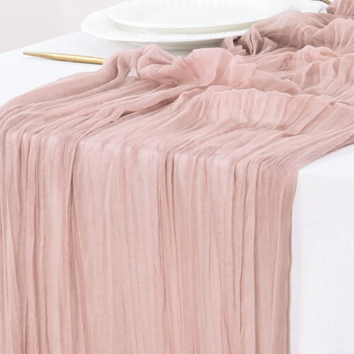 Cotton Cheesecloth Table Runner 35" x 120" Boho Rustic 1