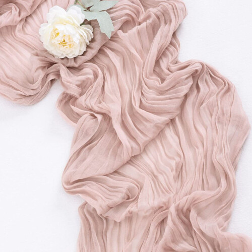 Cotton Cheesecloth Table Runner 35" x 120" Boho Rustic 2