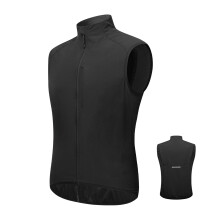 Reflektierende Weste Winddicht Brusttasche Schwarz EU L