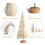 Mini Tabletop Christmas Tree Green Frosted Sisal 8pcs 3