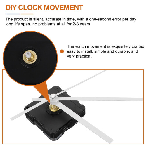 Quartz Clock Movement with White Hands 6.6 x 5.6 x 1.4 in 1