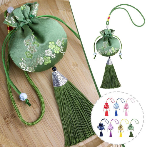 Embroidered Chinese Drawstring Sachet Bag Light Blue 1
