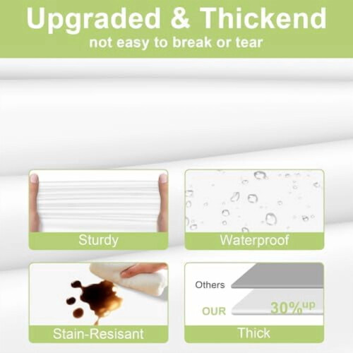 Ljusrosa engångsdukar i plast, 6-pack 147 x 283 cm 2