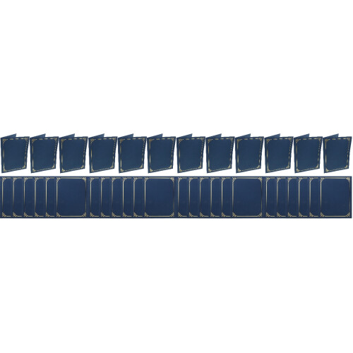 40Pcs Paper Certificate Covers Diploma Holders Dark Blue 2
