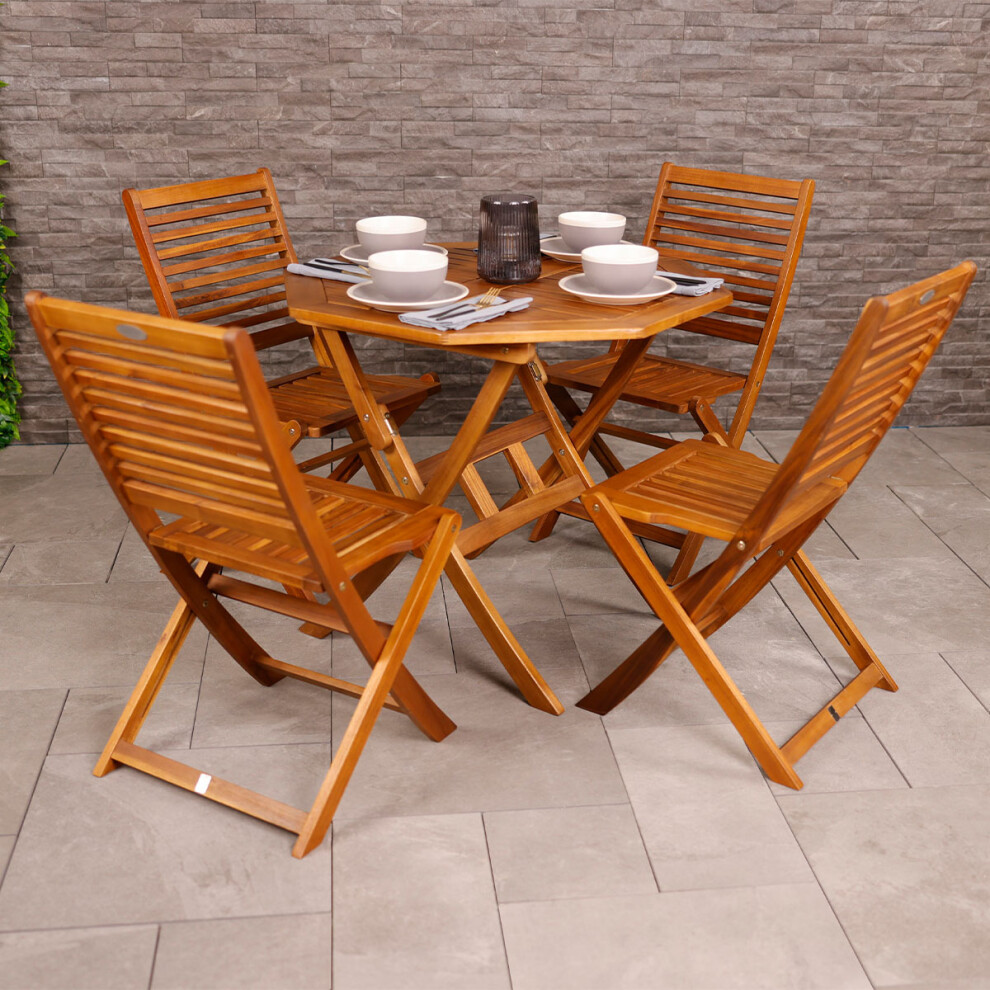 Charles Bentley Fsc Hardwood Octagonal Dining Table