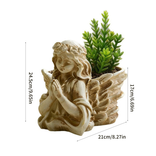 Pot de fleur ornemental en forme d'ange, conteneur pour 2