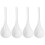 4Pcs Large White Ceramic Soup Spoons Multipurpose Kitchen Use 3