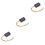 3Pcs Digital LCD Voltmeter Black Three Wire for Accurate Voltage Use 4