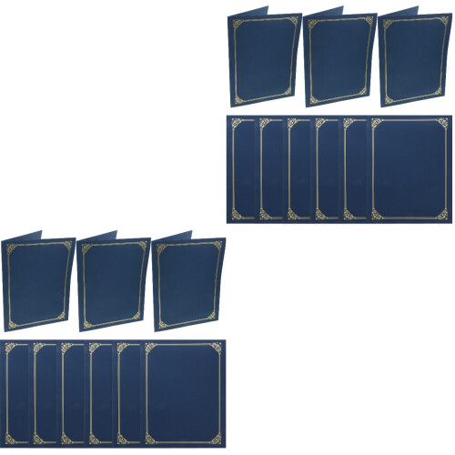 20Pcs Paper Certificate Protectors Dark Blue Diploma Covers 1