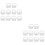 20Pcs White Silicone Mop Bucket Plug Replacement Drain Stoppers 5