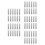125Pcs Silver Rectangle Blank Tags Metal for Stamping Craft Durable 4