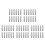 125Pcs Silver Rectangle Blank Tags Metal for Stamping Craft Durable 5