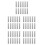 125Pcs Silver Rectangle Blank Tags Metal for Stamping Craft Durable 6