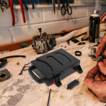 Ventilated Plastic Battery Holder for Electric Wheelchair Black