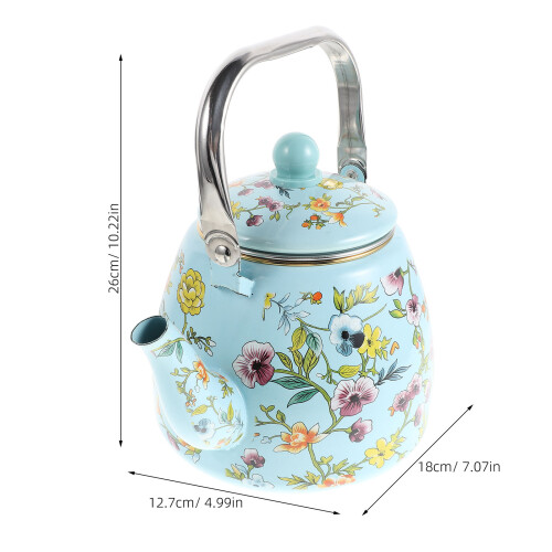 Decorative Enamel Tea Pot Stable Base Home Kitchen Use 1