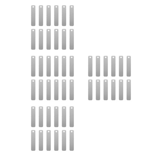 100Pcs Silver Metal Stamping Rectangle Blanks Blank Tags for Craft Use 2