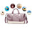 Bolsa de viagem impermeável e resistente, bolsa elegante com compartimento para itens molhados e secos e alça para encaixar em malas de rodinhas. 3