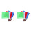 8Pcs Bright Sports Referee Flags with Sturdy Fabric and Sponge Handle 3