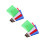 8Pcs Bright Sports Referee Flags with Sturdy Fabric and Sponge Handle 7