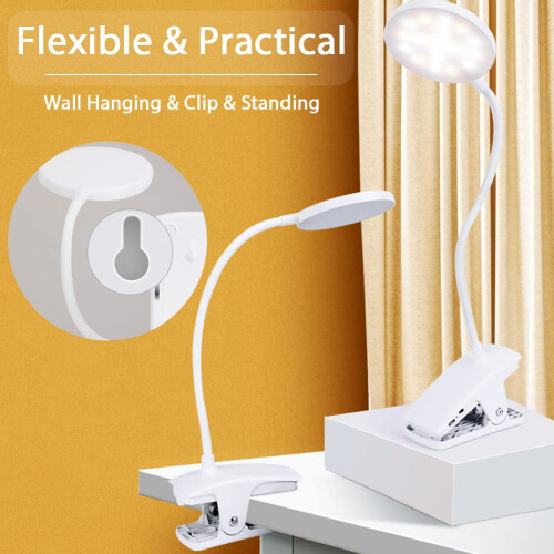 Dimbaar bureaulampje met clip, USB-voeding, 2 stuks 2
