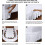 Jupe de lit portefeuille blanche élastique à volants, hauteur 38 cm. 3