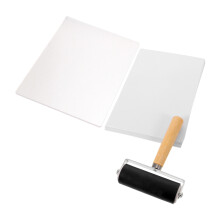 1Set Flexible Gel Pad Printing Kit with Roller for Home Art and Fabric