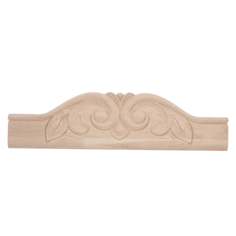 Polished Wood Carved Skirt Trim Classic European Furniture Patch 3762328796627