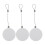 3Pcs Steel Safety Cable Locks White Retractable Anti-Theft Wire Tether 1