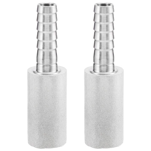 2Pcs Reusable Stainless Steel Aerator Stones for Soda Diffusion Silver