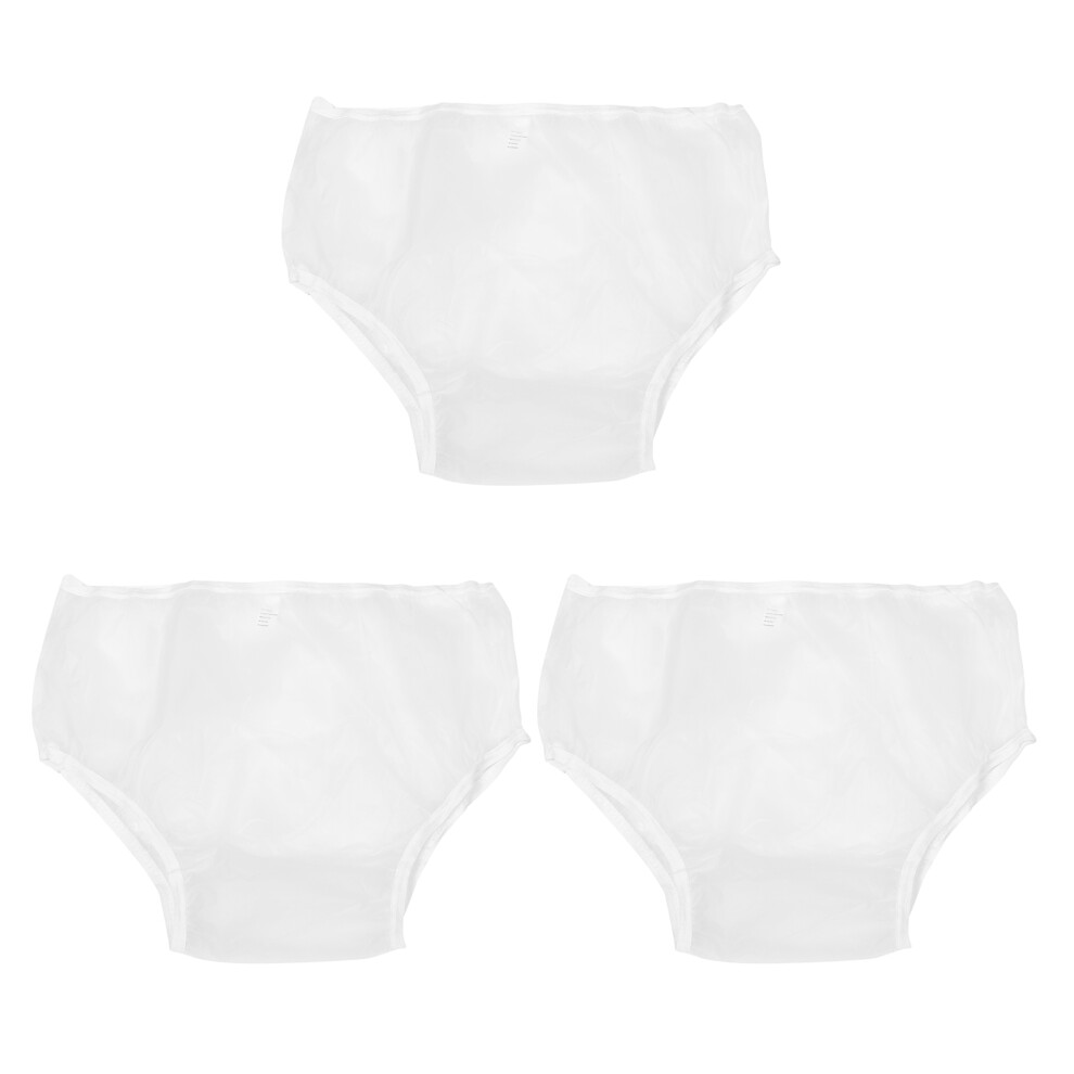 Iplusmile White 3Pcs Waterproof Eva Adult Diaper Covers Leakproof Pull-On Pants
