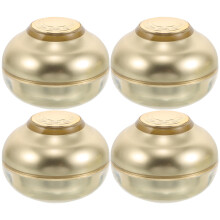 4Pcs Gold Travel Size Acrylic Face Cream Jars Leak-Proof Storage