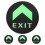 4Pcs Removable Glow in Dark Floor Arrow Stickers for Emergency Exit 1