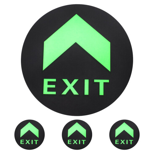 4Pcs Removable Glow in Dark Floor Arrow Stickers for Emergency Exit