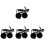 4St Zwarte Motorfiets Headset Met Microfoon, Winddicht En Comfortabel 1