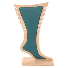 Elegant Green Wood Foot Shaped Jewelry Display for Anklets