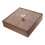 Dark Brown Bamboo Container with Acrylic Lid Snack Serving Tray 1