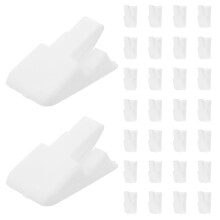 50Pcs White Plastic Jewelry Display Stand for Single Ring Presentation
